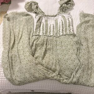 Floral Green Jumpsuit